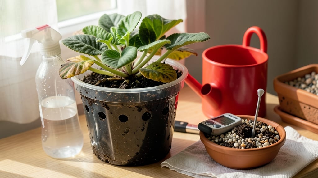 How to Fix Overwatered African Violets: Revive Drooping Leaves in 24 Hours