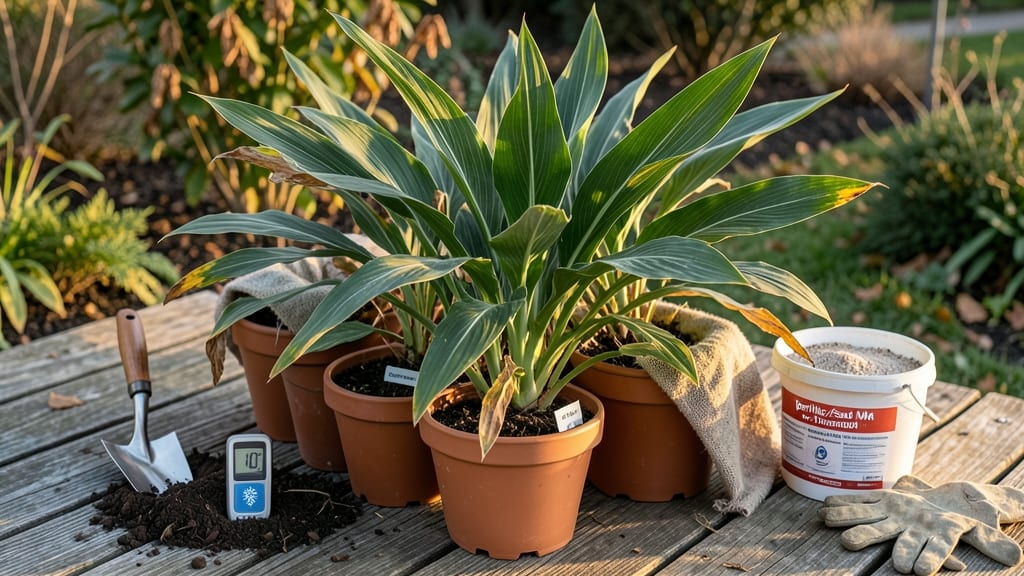 Overwintering Cannas in Pots Without Cutting: Root-Protective Soil Layering for Year-Round Survival