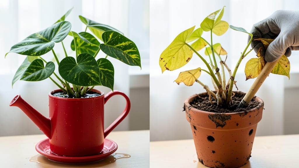How to Know If Plants Are Overwatered: Yellow Leaves, Soggy Soil, and Root Rot Clues