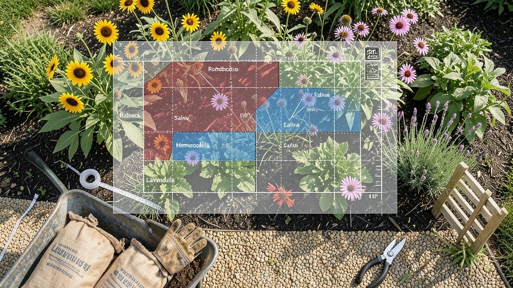 How to Design Flower Bed Layout: Symmetry, Color Blocks, and Height Layers