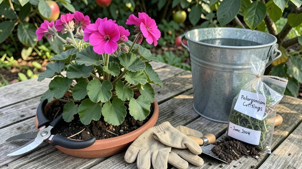 How to Cut Geraniums for Winter: Layered Soil Revival for Next Year’s Blooms
