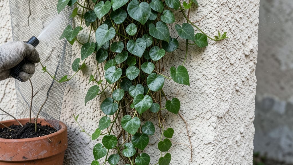 How to Get Creeping Fig to Attach to Wall: Mist and Glue Trick for Instant Adhesion