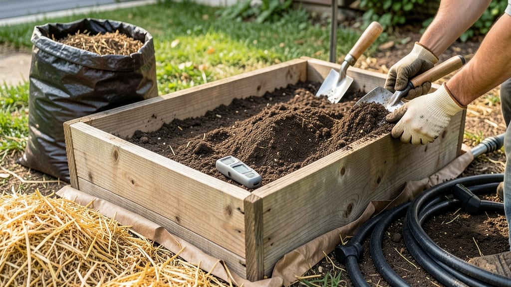 How to Fill a Raised Garden Bed Recipe: Layered Soil Blend for Plant Roots