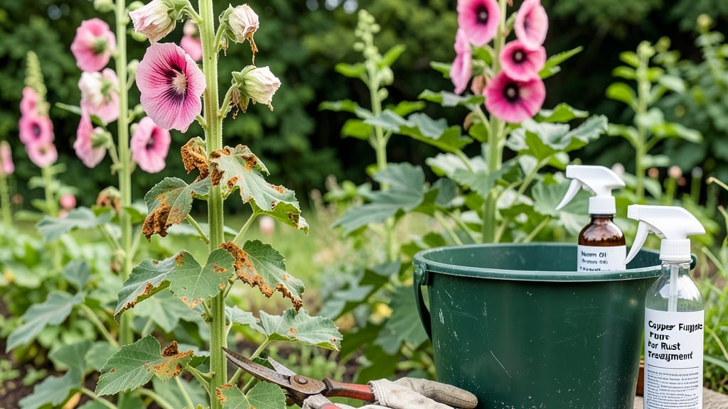 How to Get Rid of Hollyhock Rust: Boil-Pour Barrier That Smothers Spores Permanently