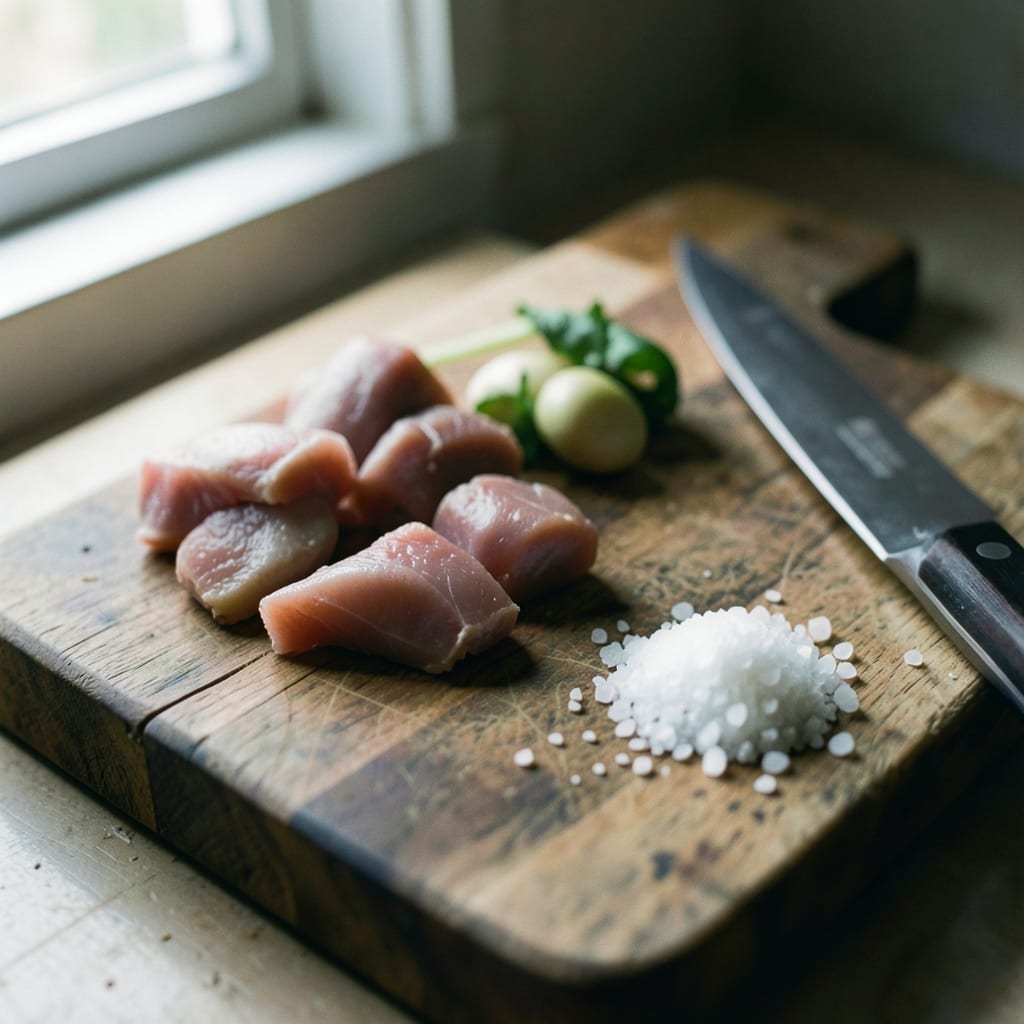 Scoring the fat before it goes in