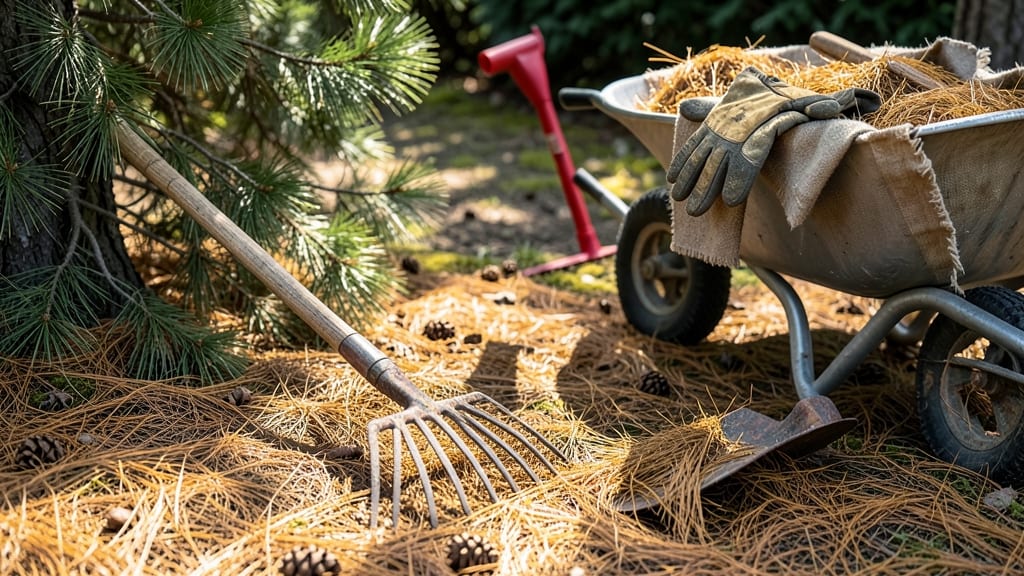 How to Clean Up Pine Needles: Fast Rake and Mulch Method