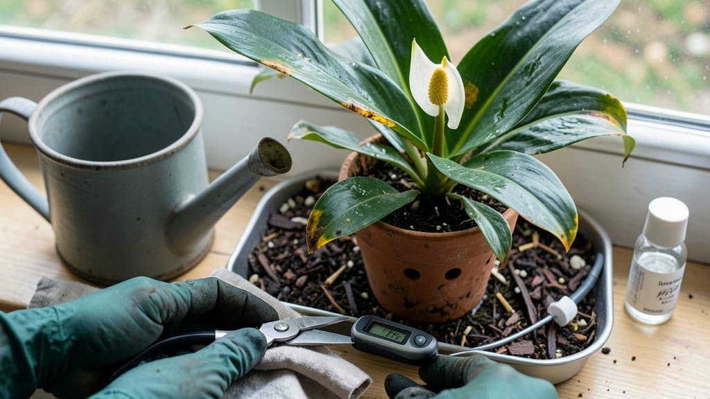 How to Fix Overwatered Peace Lily: Revive Drooping Leaves in 3 Days